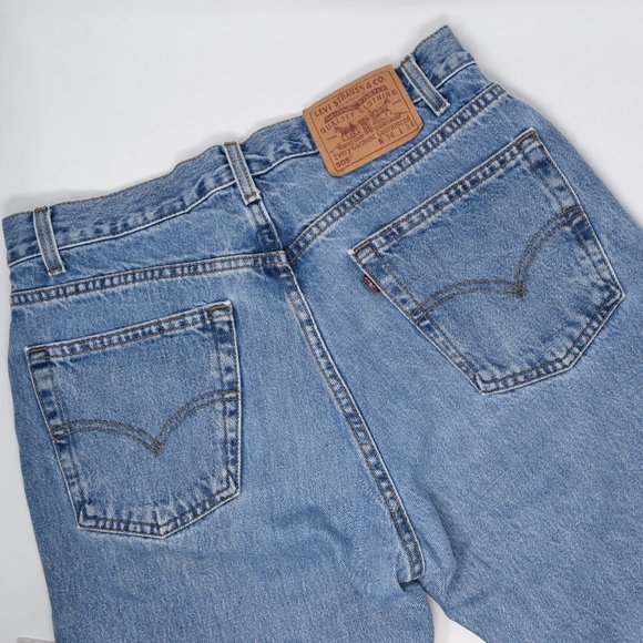Levis 505 Denim Jeans Vintage 2000 Y2K Blue Medium Wash Cotton High Rise